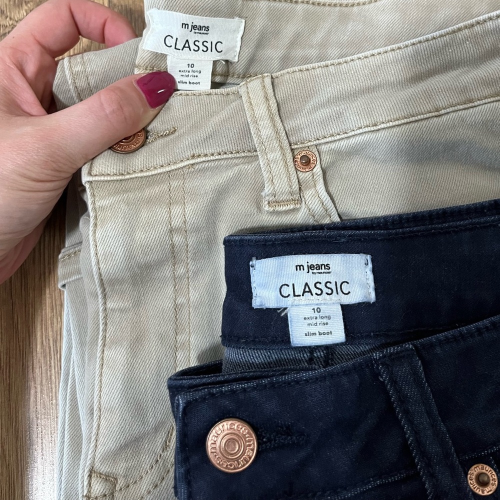 Bundle: 2 Pairs of m jeans by maurices™ Classic Mid Rise Color Slim Boot Jean
